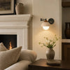 rustic travertine swing arm wall sconce bedroom