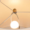 rustic white fabric solid wood floor lamp