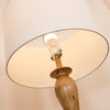 rustic white fabric solid wood floor lamp