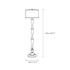 rustic white fabric solid wood floor lamp
