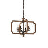 rustic wood black lantern pendant lamp