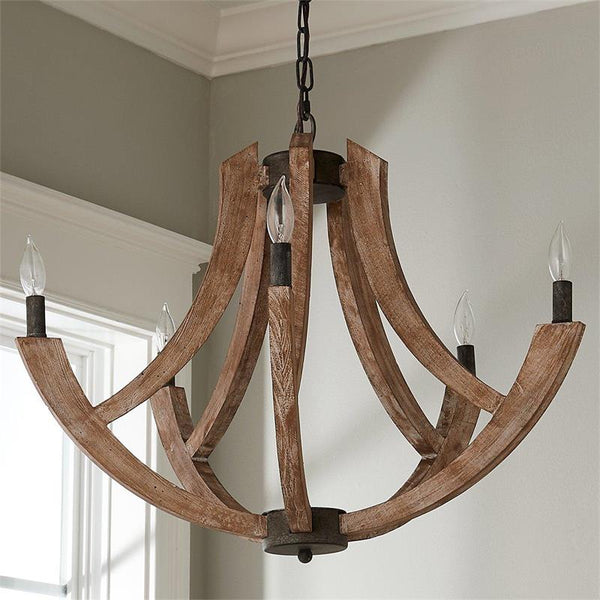 rustic wood black lantern pendant lamp