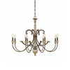 rustic wood iron gilded rust chandelier