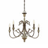 rustic wood iron gilded rust chandelier