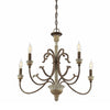 rustic wood iron gilded rust chandelier