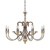 rustic wood iron gilded rust chandelier