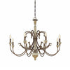 rustic wood iron gilded rust chandelier