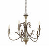 rustic wood iron gilded rust chandelier