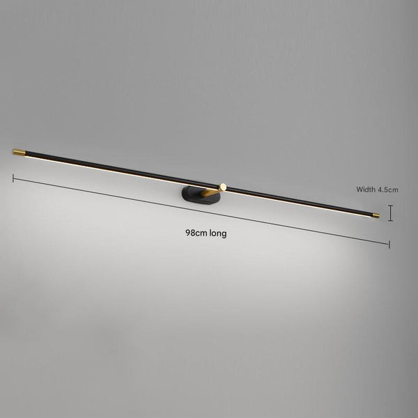 sand black copper led strip bathroom wall light