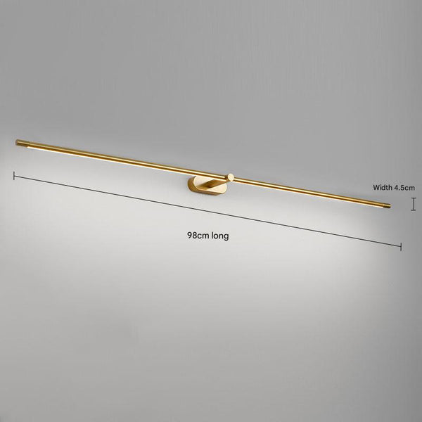 sand black copper led strip bathroom wall light