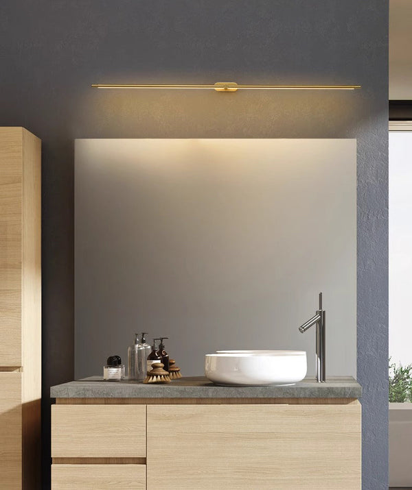 sand black copper led strip bathroom wall light