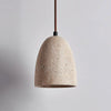 scandinavian beige travertine bell pendant lamp