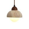 scandinavian beige travertine glass semicircle pendant light