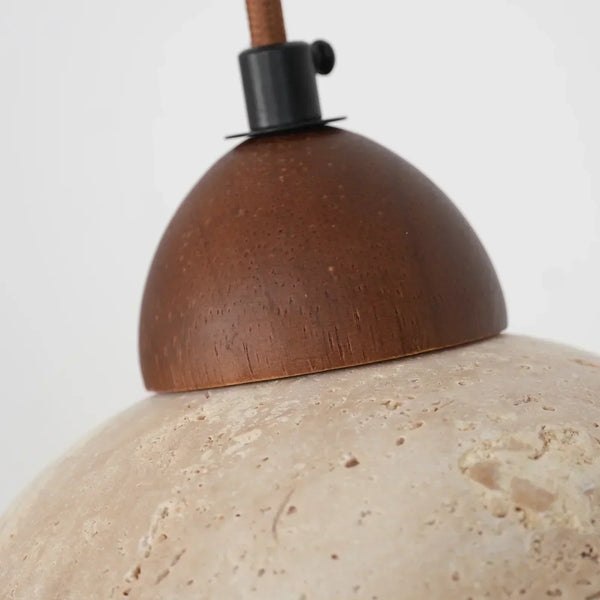 scandinavian beige travertine glass semicircle pendant light