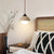 scandinavian beige travertine glass semicircle pendant light