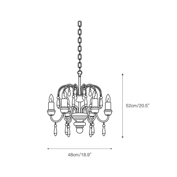 scandinavian black iron wood candle chandelier