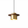 scandinavian brass walnut dome pendant light