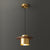 scandinavian brass walnut dome pendant light