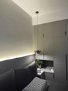 scandinavian brass walnut dome pendant light