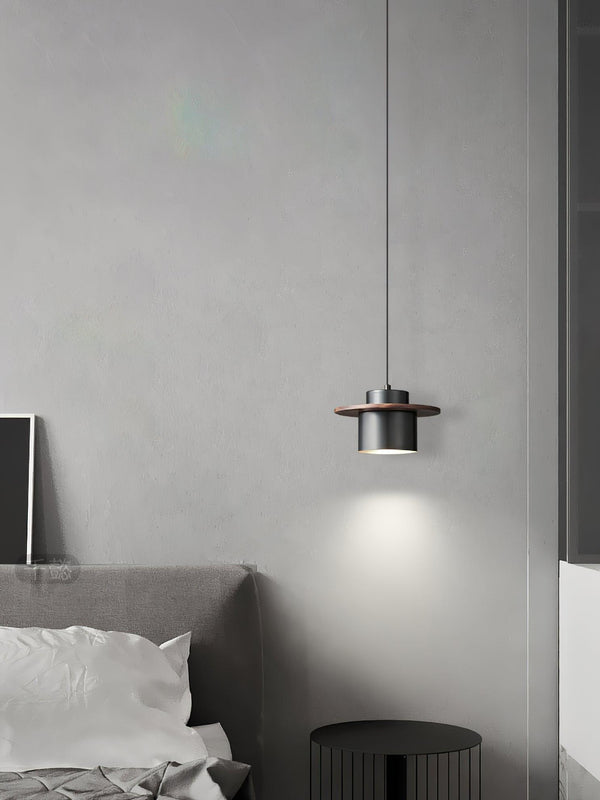 scandinavian brass walnut dome pendant light