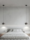 scandinavian brass walnut dome pendant light