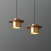 scandinavian brass walnut dome pendant light