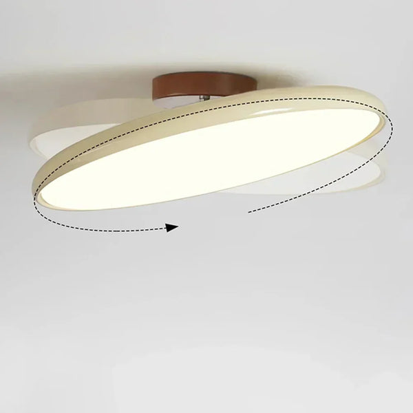 scandinavian cream iron led flush mount ceiling light