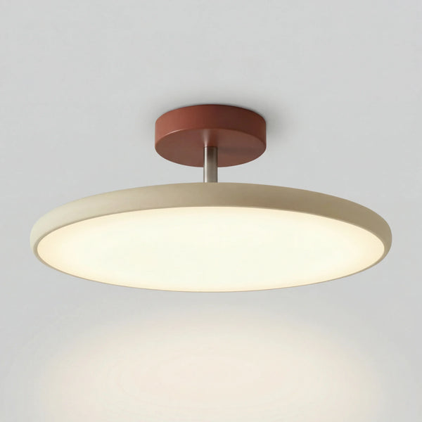 scandinavian cream iron led flush mount ceiling light