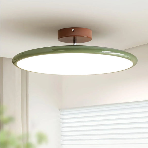 scandinavian cream iron led flush mount ceiling light