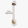scandinavian natural travertine mini cylinder pendant light