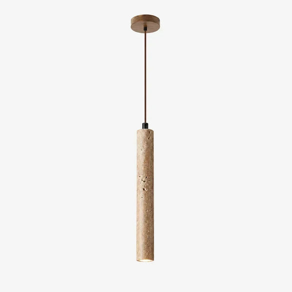 scandinavian natural travertine mini cylinder pendant light