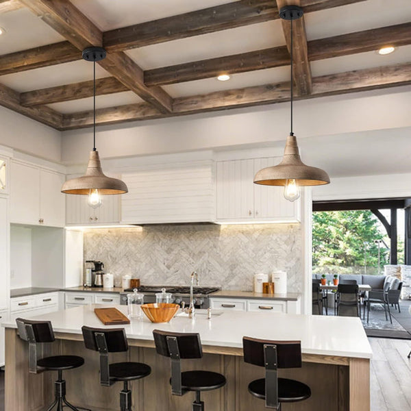 scandinavian natural wood dome pendant light