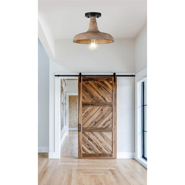 scandinavian natural wood dome pendant light