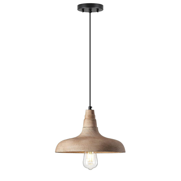 scandinavian natural wood dome pendant light