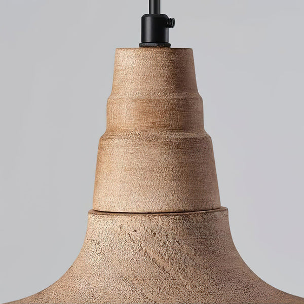 scandinavian natural wood dome pendant light