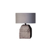 scandinavian old wood fabric table lamp
