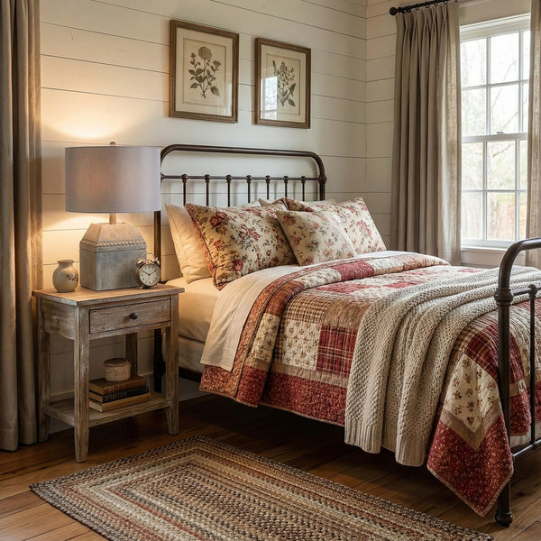 scandinavian old wood fabric table lamp