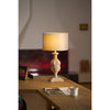 scandinavian old wood fabric table lamp