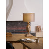 scandinavian old wood fabric table lamp