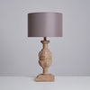 scandinavian old wood fabric table lamp