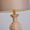 scandinavian old wood fabric table lamp