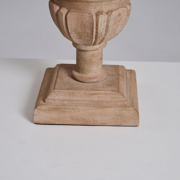 scandinavian old wood fabric table lamp