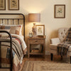 scandinavian old wood fabric table lamp