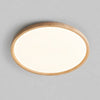 scandinavian travertine wood round flush mount ceiling light