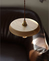 scandinavian walnut ash wood brass pendant light