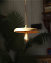 scandinavian walnut ash wood brass pendant light