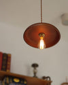 scandinavian walnut ash wood brass pendant light