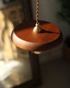 scandinavian walnut ash wood brass pendant light