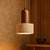 scandinavian walnut travertine round pendant light