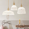 scandinavian white ceramic openwork pendant light